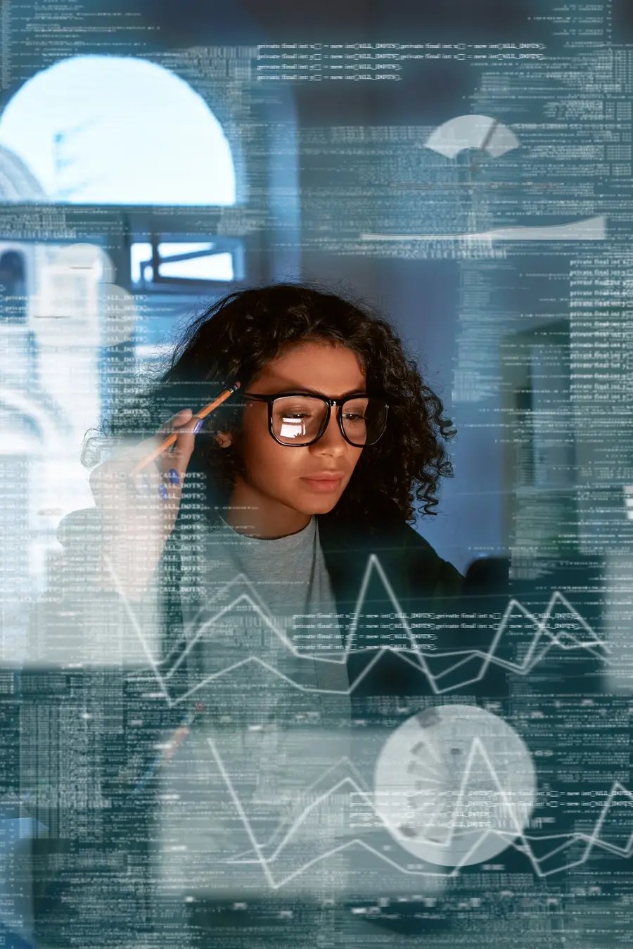 woman-analyzing-data-with-graphs